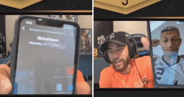 نيمار يفضح رقم هاتف ريشارليسون