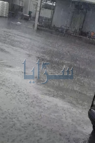 بالفيديو ..  أمطار غزيرة في المفرق 