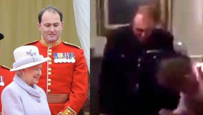 بالفيديو  ..  “فضيحة”  ..  أحد حراس ملكة بريطانيا يستنشق مخدرات ويفجّر غضباً عارماً!