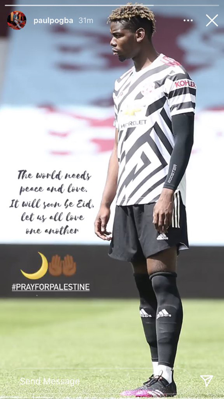 بوغبا يدعو لفلسطين