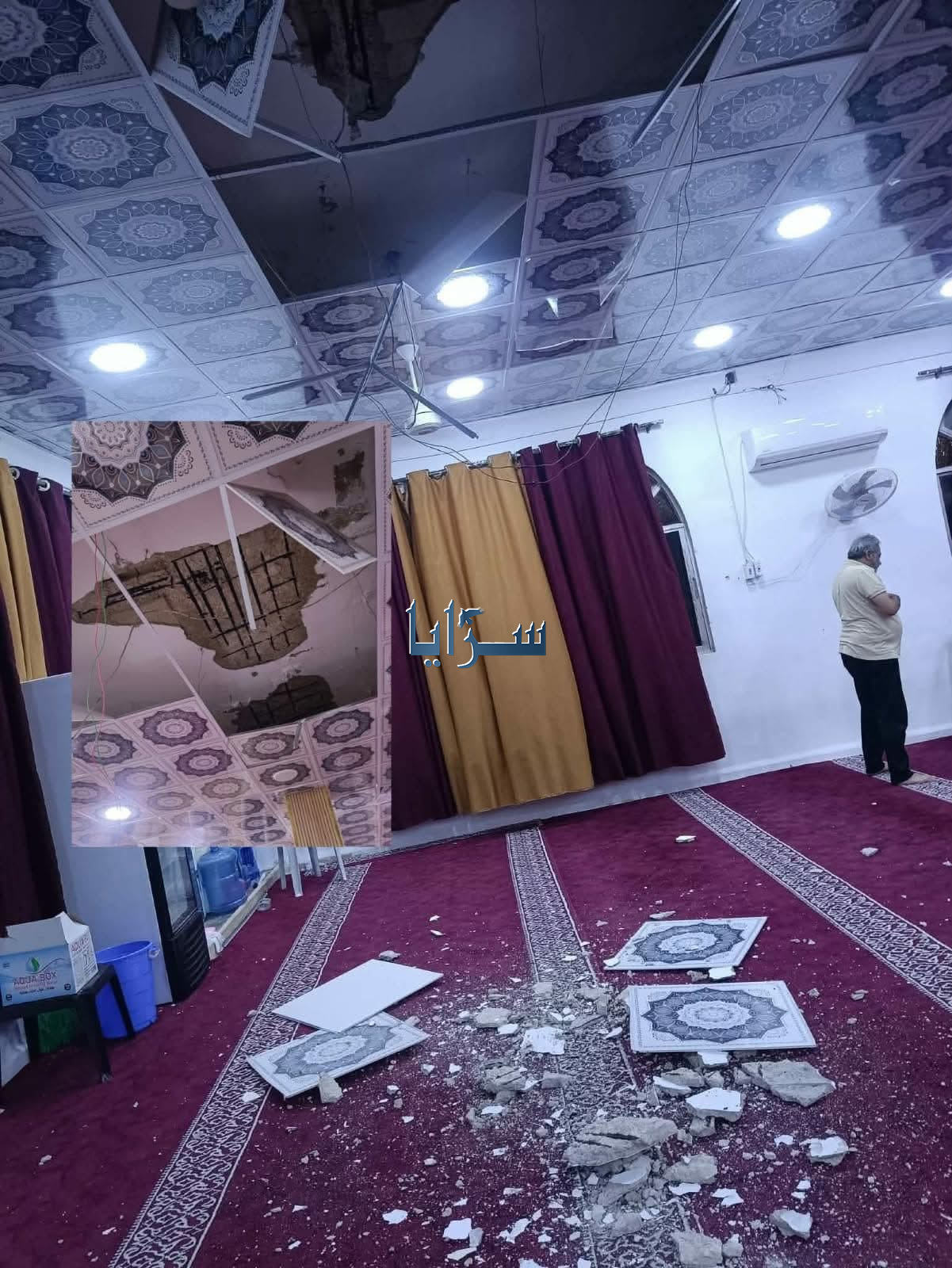 شكوى من أهالي البصيلة في لواء الأغوار الشمالية: مسجد مغلق منذ شهرين بعد سقوط أجزاء من سقفه  .. صور 