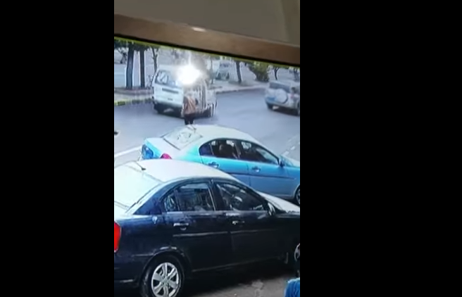 بالفيديو :لحظة سرقة لص هاتف من يد فتاة تجلس داخل السيارة 