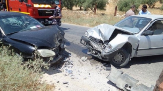 (5) اصابات بحادث تصادم في الكرك 