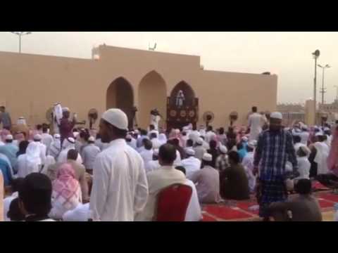 بالفيديو ..  خطبة العيد في "حفائر جازان" بلا صوت