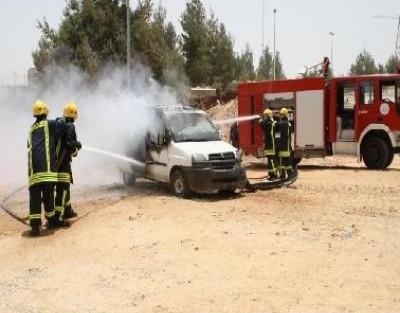 إحتراق مركبة في اليامون غرب جنين