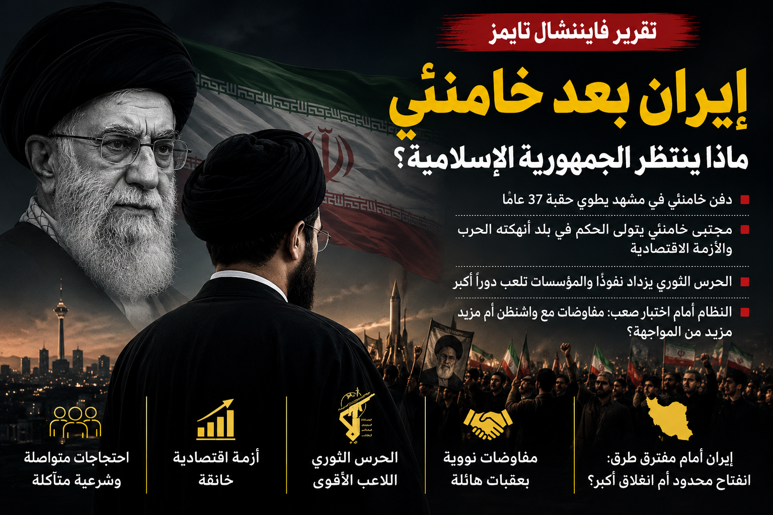من يحكم إيران في المرحلة المقبلة؟ الأوضاع ما بعد خامنئي تبدو أخطر على المنطقة ..  تفاصيل