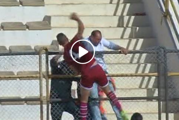 بالفيديو .. لاعب تونسي يضرب أحد مشجعي الفريق الخصم ويشعل موجة غضب واسعة 