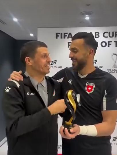 حارس النشامى يزيد ابو ليلى يتوج بجائزة أفضل لاعب في المباراة