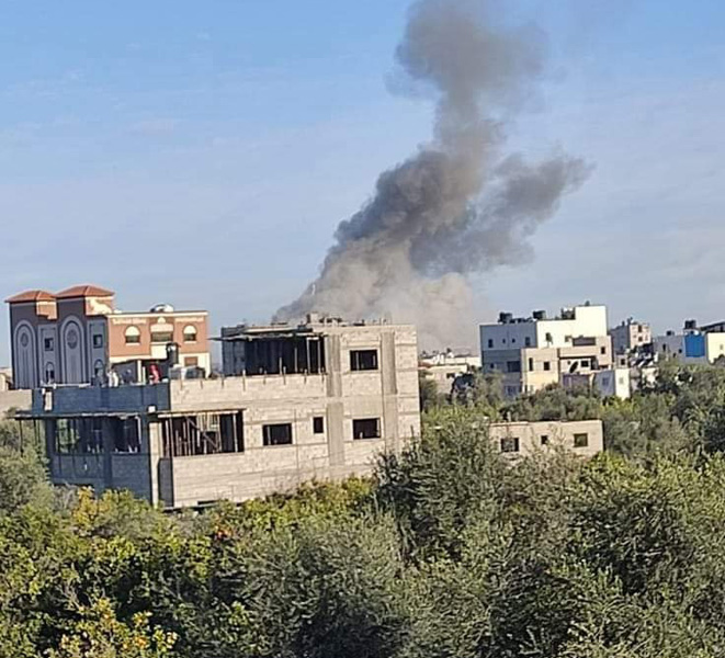 انفجار كبير يهز بلدة بيت حانون و وقوع إصابات  ..  صور