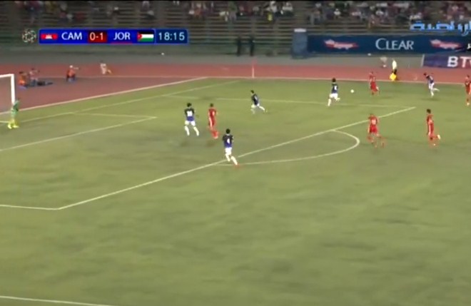 بالفيديو  ..  البث المباشر لمباراة الاردن و كمبوديا (1-0)