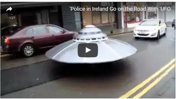 بالفيديو: مركبة فضائية تجوب الشوارع تحت حراسة الشرطة
