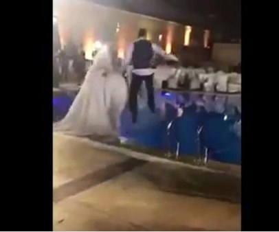 بالفيديو  ..  عروس  فلسطينية تغرق في بركة ماء بحفل زفافها والعريس يعجز عن إنقاذها 