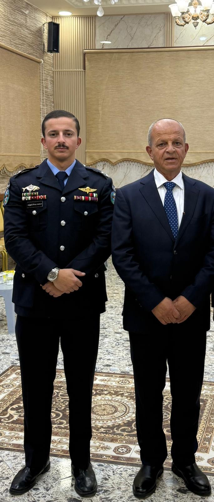 تخرج نجل اللواء المتقاعد  بسام أبو زيد من كلية الشرطة في قطر 