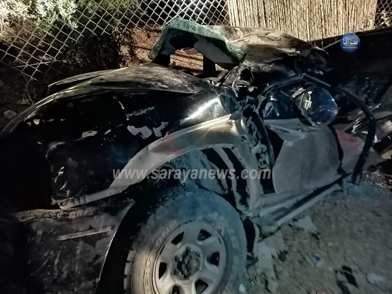 بالصور ..  وفاة عشريني وإصابة اخر بحادث مروع في الأغوار الشمالية