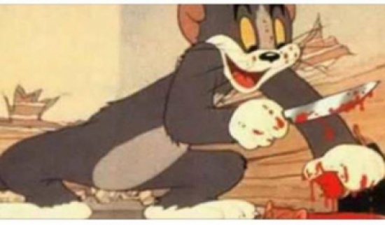 شاهد بالفيديو ..  نهاية كرتون توم وجيري الممنوعة من العرض! بالفيديو