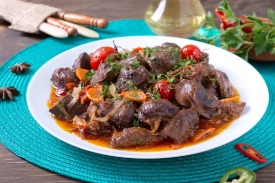 طاجن الكبدة بالطماطم السهل