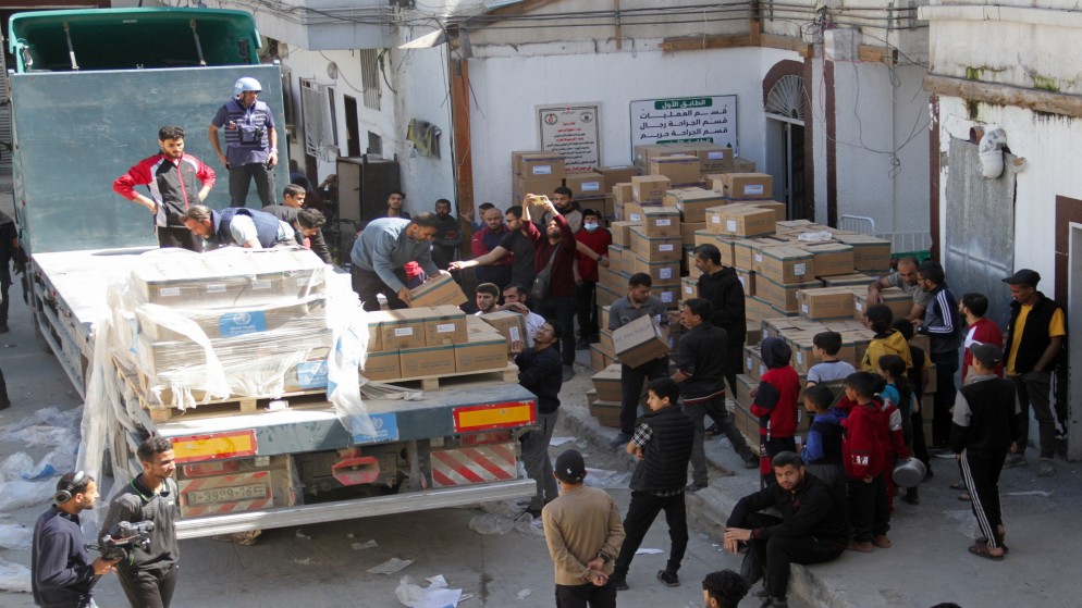 المكتب الحكومي: دخول 49 شاحنة مساعدات إلى شمال غزة خلال أسبوع