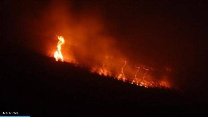 حرائق هائلة تلتهم غابات شفشاون شمالي المغرب