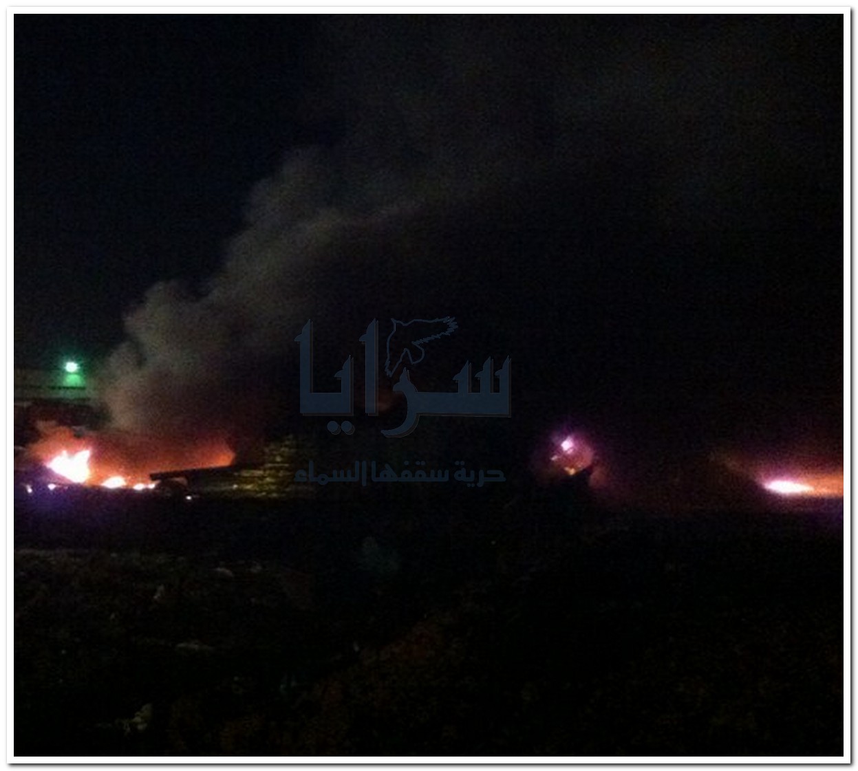 عمان : اصابة شخص بحريق مصنع "بولسترين " في خريبة السوق (صور)
