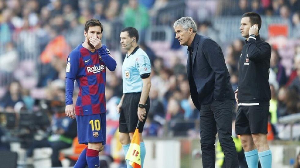 أول تعليق من مدرب برشلونة حول مسألة رحيل ميسي عن النادي الكتالوني