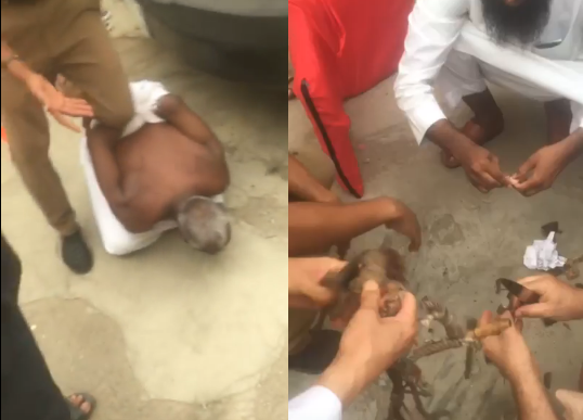 فيديو صادم  ..  لحظة القبض على “ساحر” في الحرم المكي  ..  وهذا ما تمّ ضبطه معه!