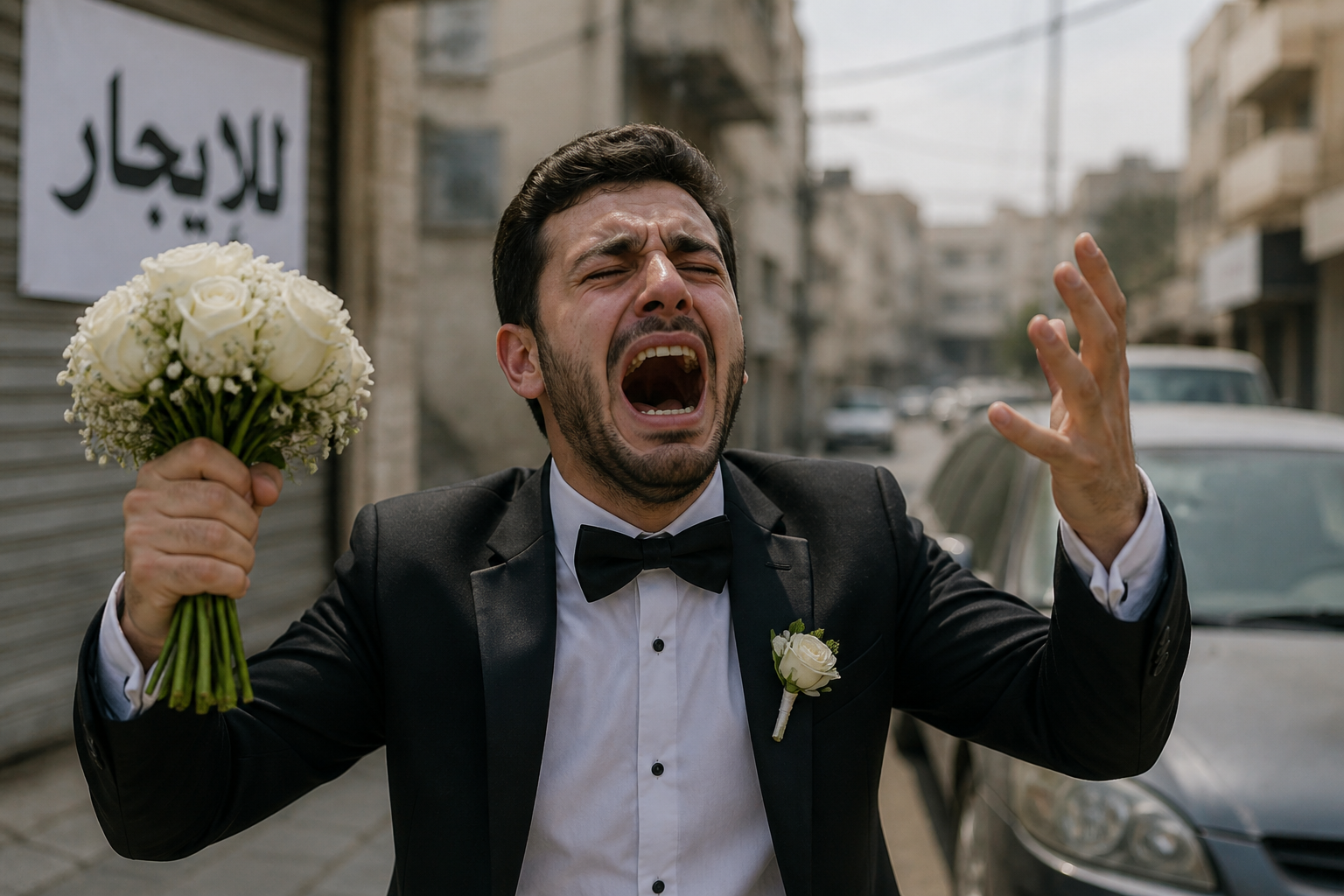 عريس يصرخ عبر سرايا: "سماسرة الشقق أرهقونا "