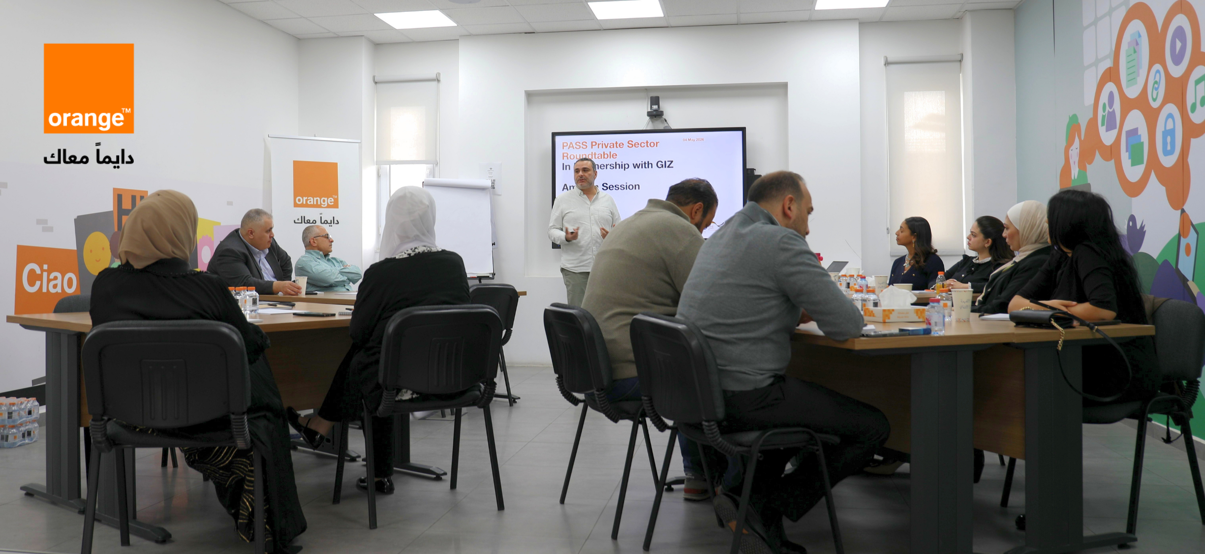 أورنج الأردن وبالشراكة مع GIZ تعقد جلسات حوارية مع القطاع الخاص ضمن برنامج PASS لدعم وتمكين الشركات الناشئة