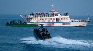 إسرائيل تعترض "أسطول الحرية" ..  وتقتاد سفينة " ماريان" الى أحد موانئها ..  ومصير الركاب لم يتحدد بعد