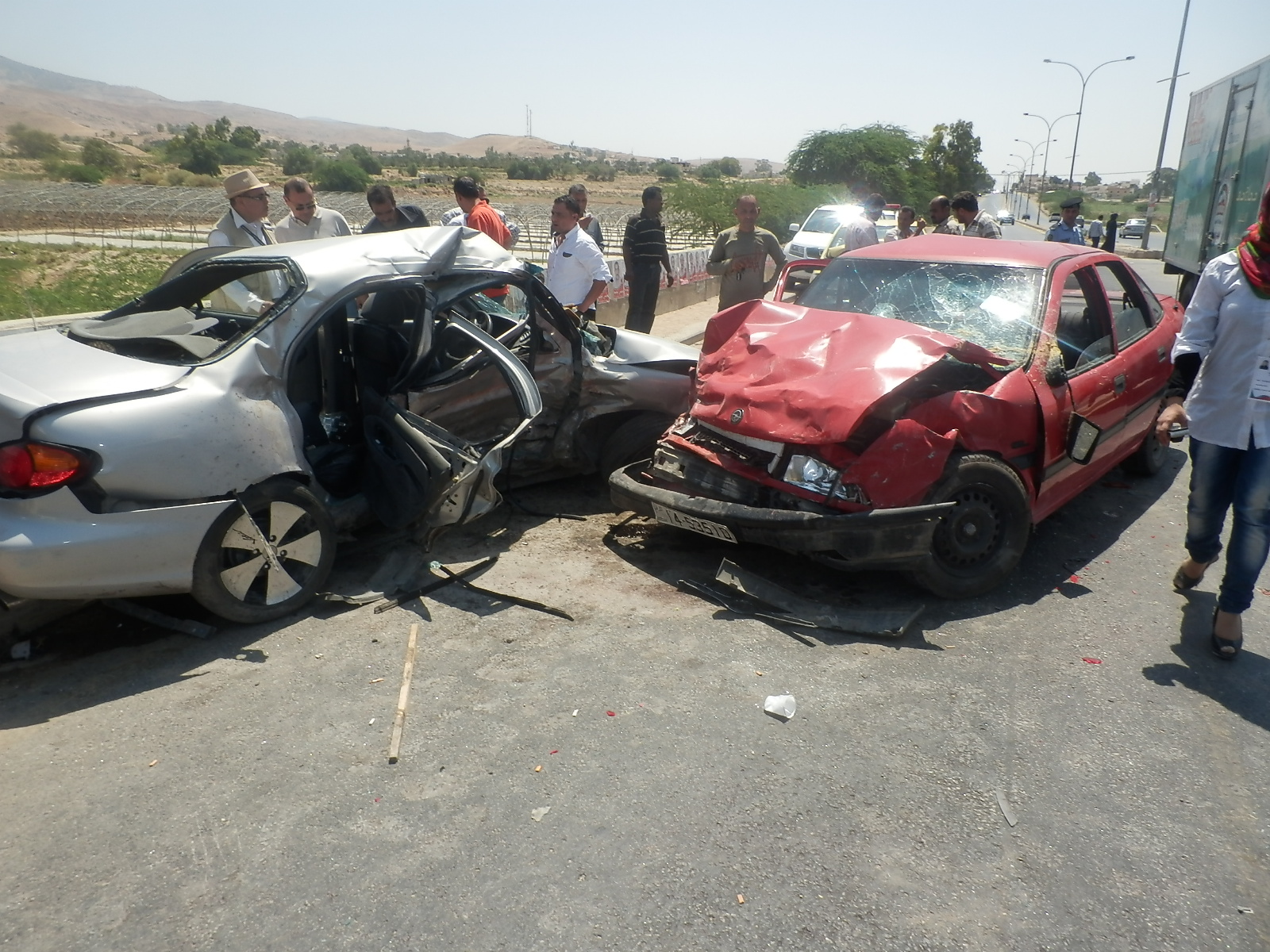 إصابة (5) أشخاص اثر حادث تصادم في محافظة العاصمة