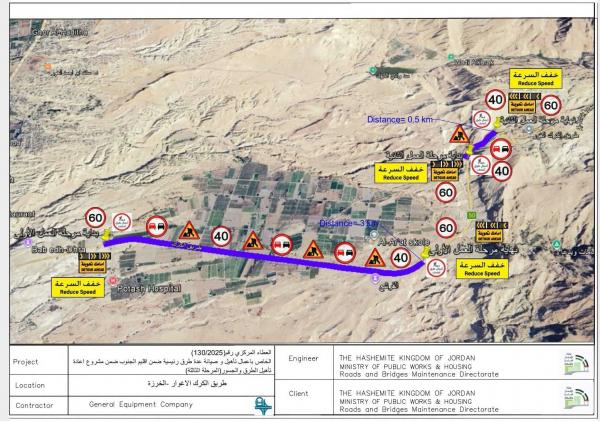 "الأشغال": بدء صيانة طريق الكرك - الأغوار اعتباراً من الاثنين