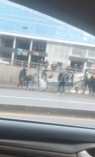 شاهد بالفيديو ..  حادث انقلاب مركبة في العاصمة عمّان