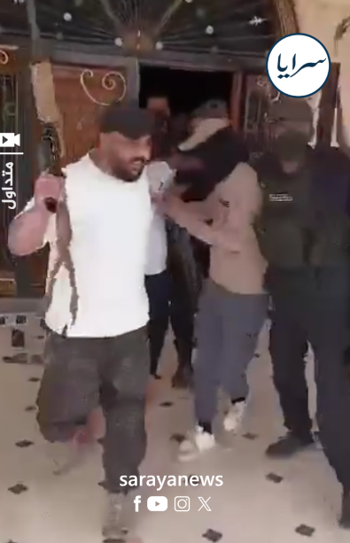 لحظة اعتقال احد اخطر قادة مليشيات نظام الاسد في الرقة