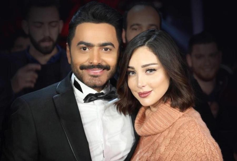 بسمة بوسيل تثير الشكوك حول انفصالها عن تامر حسني بهذا الفعل