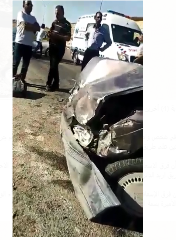 فيديو ..  وفاة شخص وأصابة (4) آخرين إثر حادث تصادم على طريق اربد الدائري