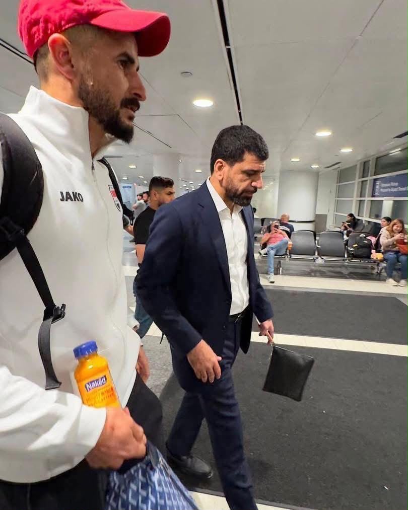 لاعب المنتخب العراقي أيمن حسين تحت الاستجواب في أمريكا ..  7 ساعات من التحقيق  ..  تفاصيل