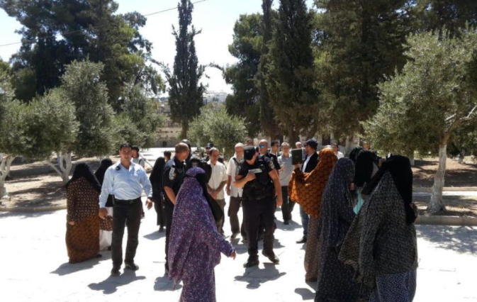 الكيان الصهيوني يُبعد 8 مقدسيات عن الأقصى و يستدعي أخريات للتحقيق