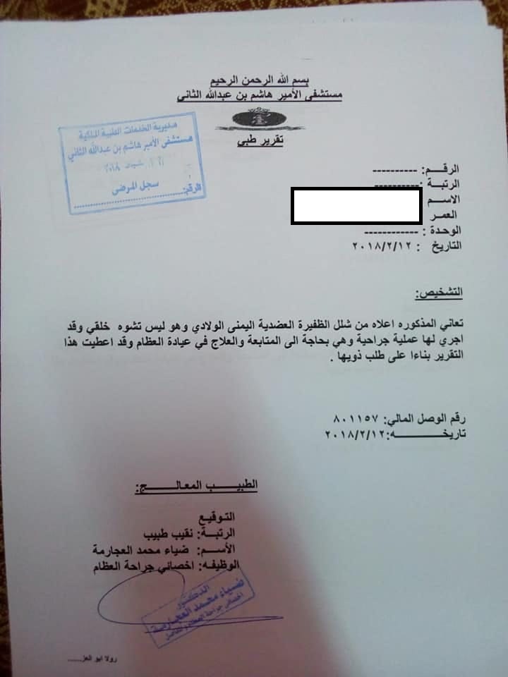 أمام أهل الخير  .. رب أسرة فقيرة في العقبة غير قادر على حضور عملية ابنته بالمدينة الطبية فمن يساعده