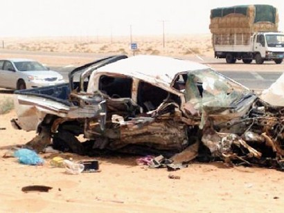 معان : وفاة (3) شبان بحادث تدهور "بك أب" على طريق الشيدية