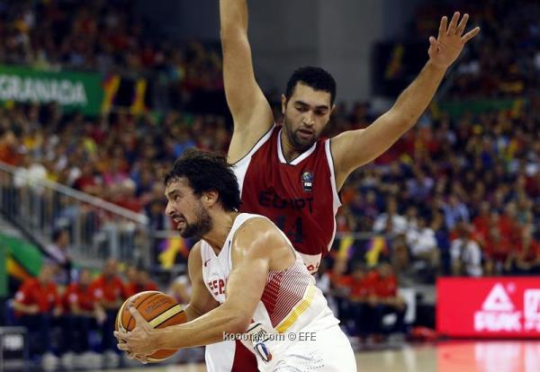 مصر تخسر بنتيجة كبيرة من إسبانيا في مونديال السلة