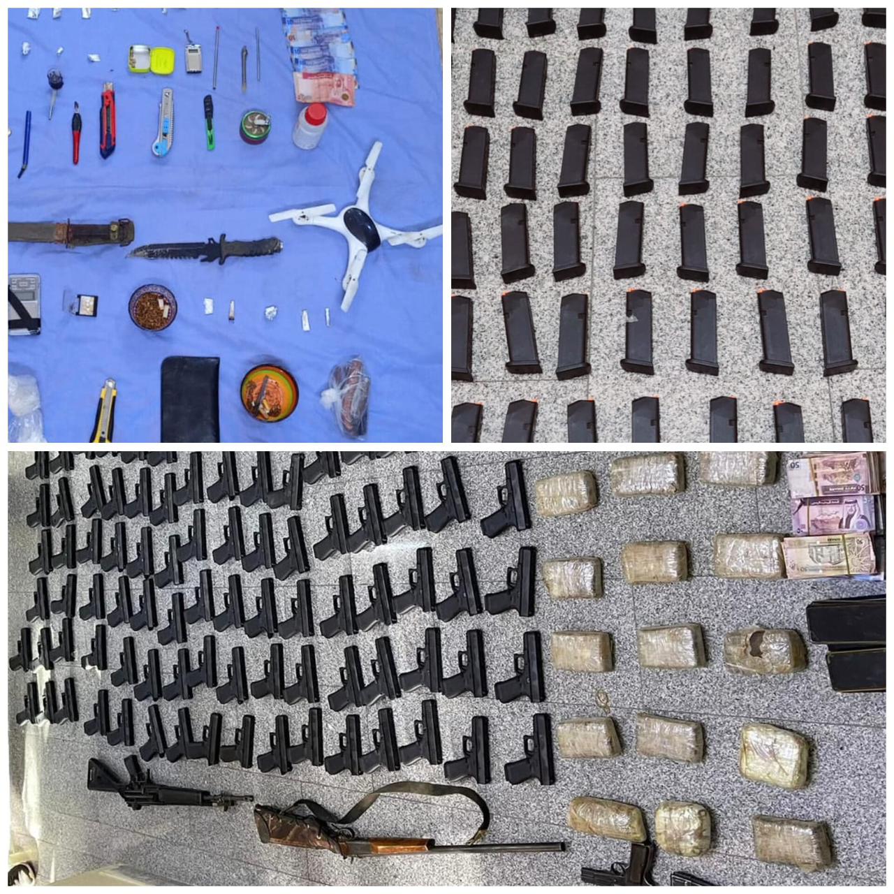 "بحوزتهم 12.5 كغم هيروين و109 قطعة سلاح" ..  ضبط خلية جرمية تتعامل مع عصابات إقليمية لتهريب المخدرات والسلاح 