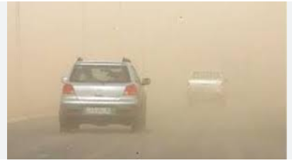 الدوريات الخارجية تدعو للحذر بسبب الغبار والأمطار في عدة مناطق