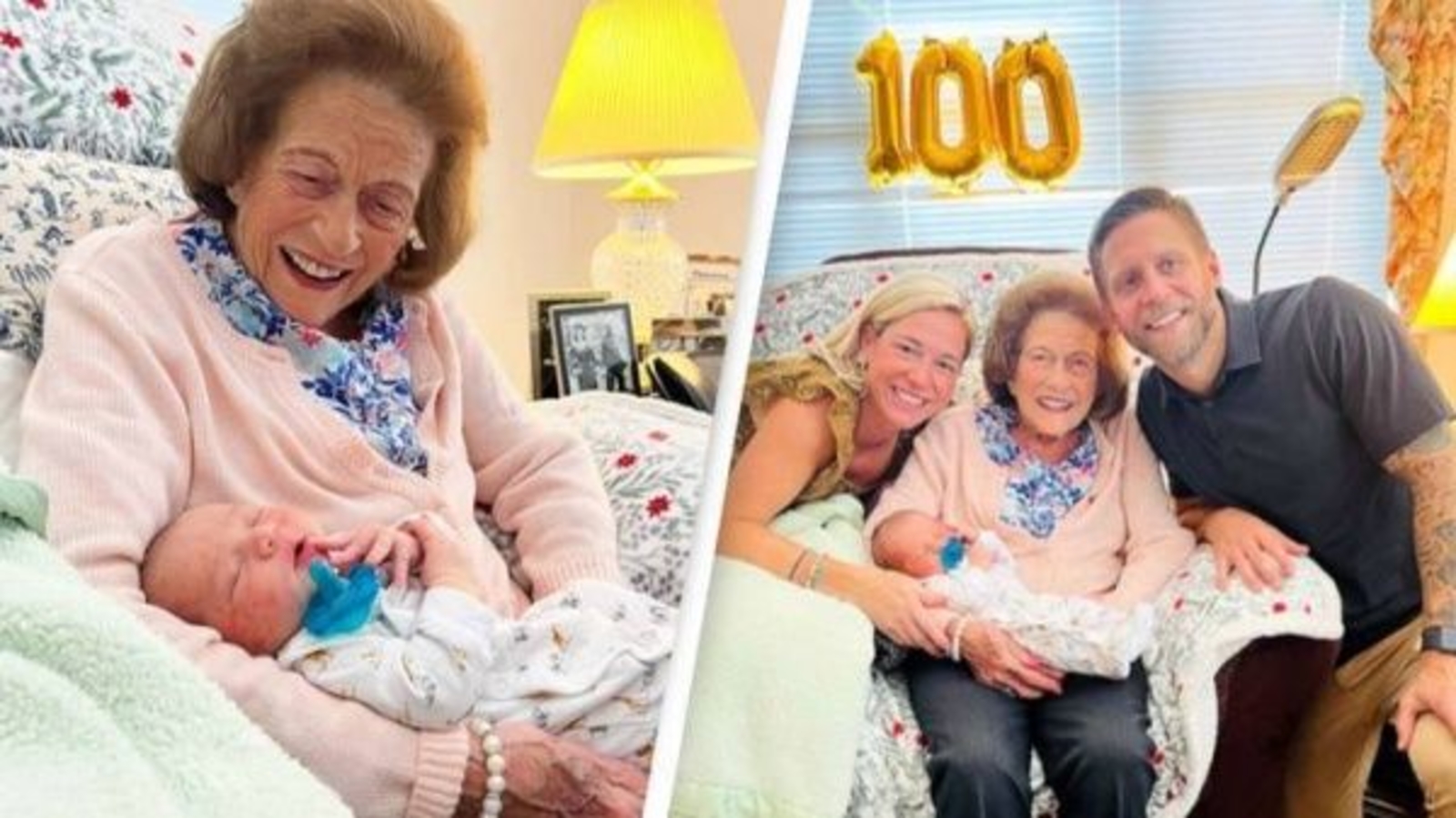 جدّة تستقبل حفيدها رقم 100  ..  لكن ذلك لم يكن بالحسبان!