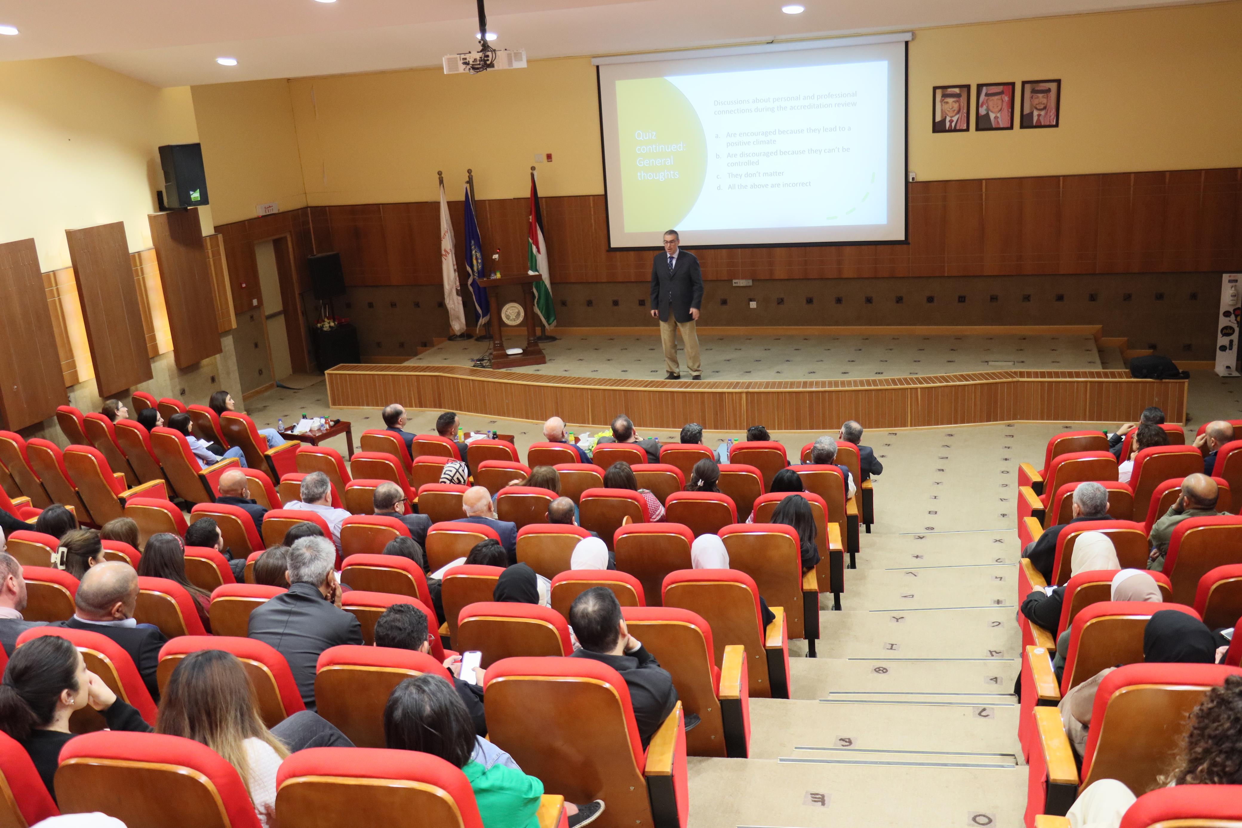 الجامعة الأميركية في مادبا تعقد جلسة تعريفية بعنوان "الاعتماد المؤسسي: أفضل الممارسات والتوقعات - ودور أعضاء الهيئة التدريسية والإدارية"