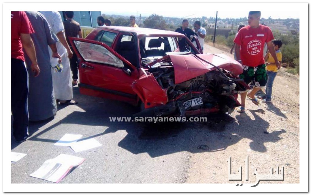 بالصور ..  اربد : وفاة واصابتين بحادث تصادم على طريق على طريق كفر اسد - صيدور