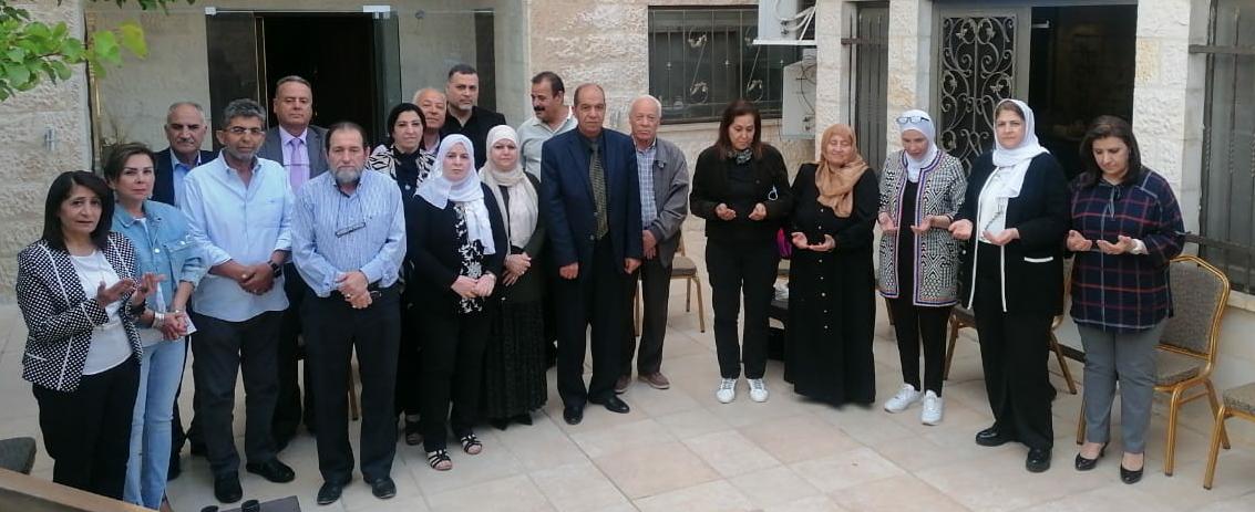 وقفة احتجاجية في نادي سنابل اليرموك  تنديدا بمقتل الصحفية شيرين ابو عاقولة 