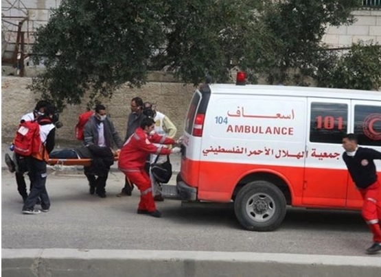 اصابة اربعة مواطنين في حادث سير شرق نابلس