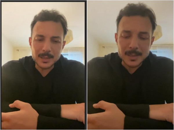 باسل خياط يبكي في أول ظهور له بعد وفاة والده: "الله يعلم ما في
