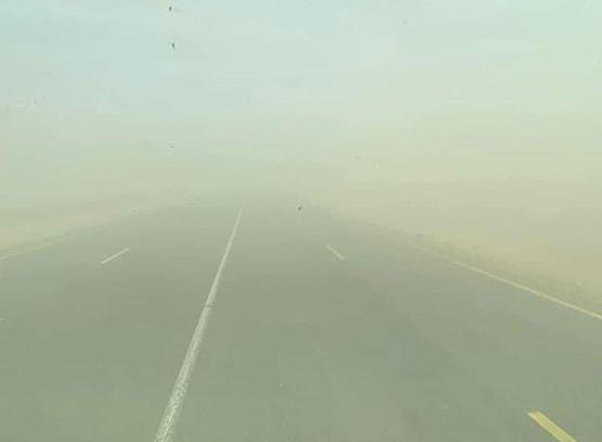 بالصور  ..  تحذير هام لسالكي الطريق الصحراوي  