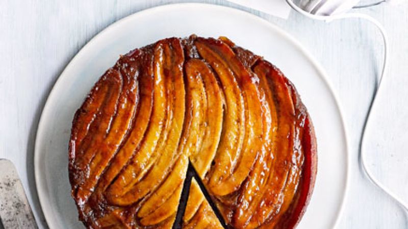 طريقة عمل كيك الموز المقلوب