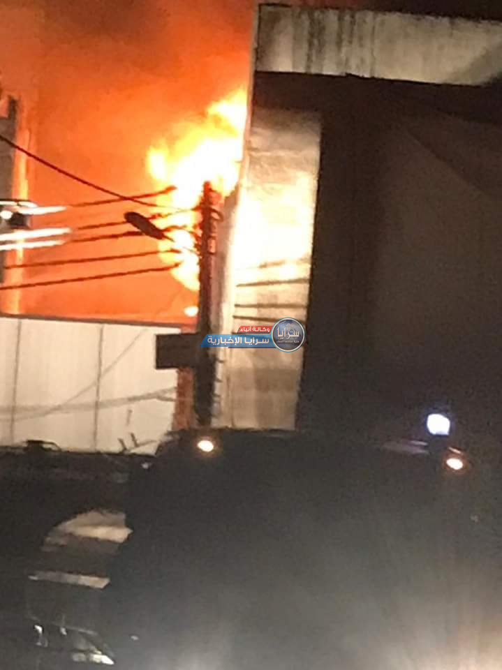 بالفيديو والصور ..  الدفاع المدني يتعامل مع حريق ضخم في سوق البالة وسط مدينة اربد
